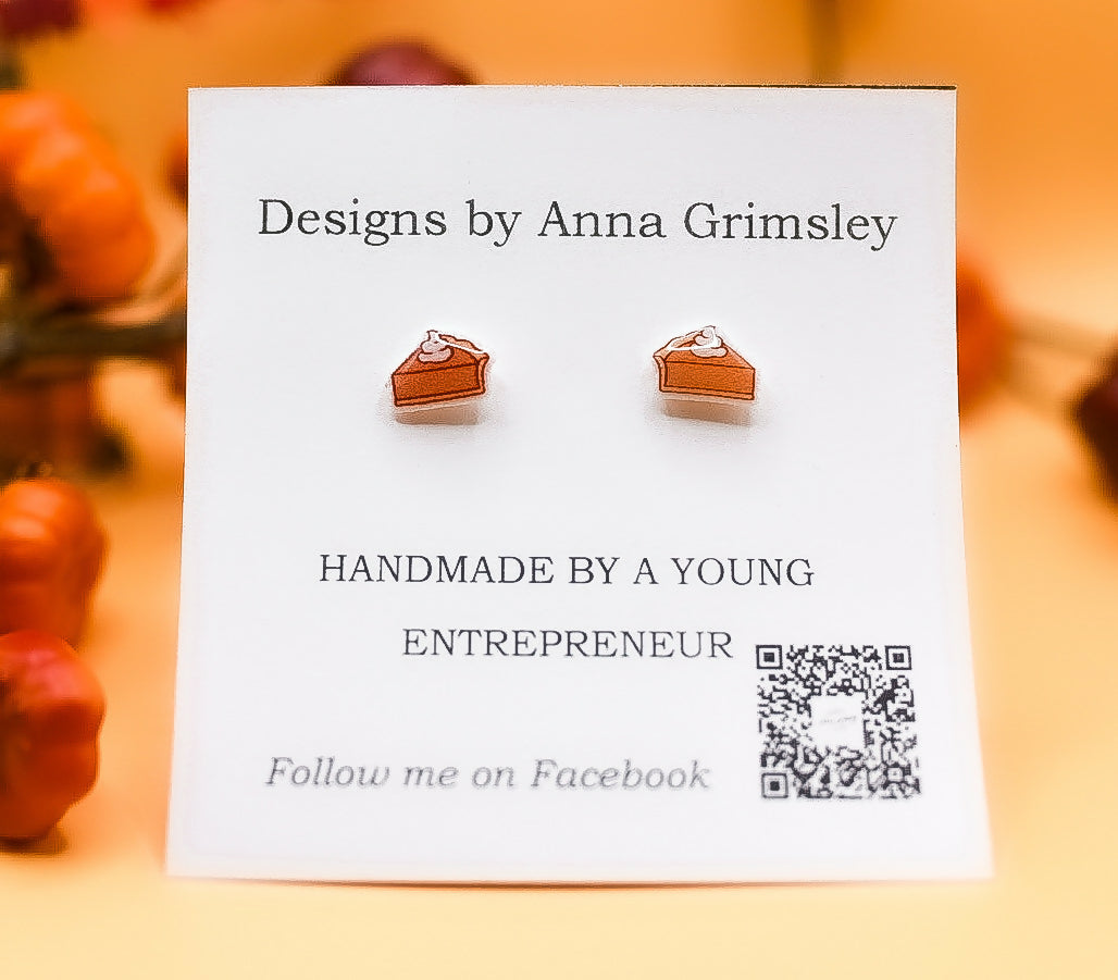 Thanksgiving Pumpkin Pie Earrings
