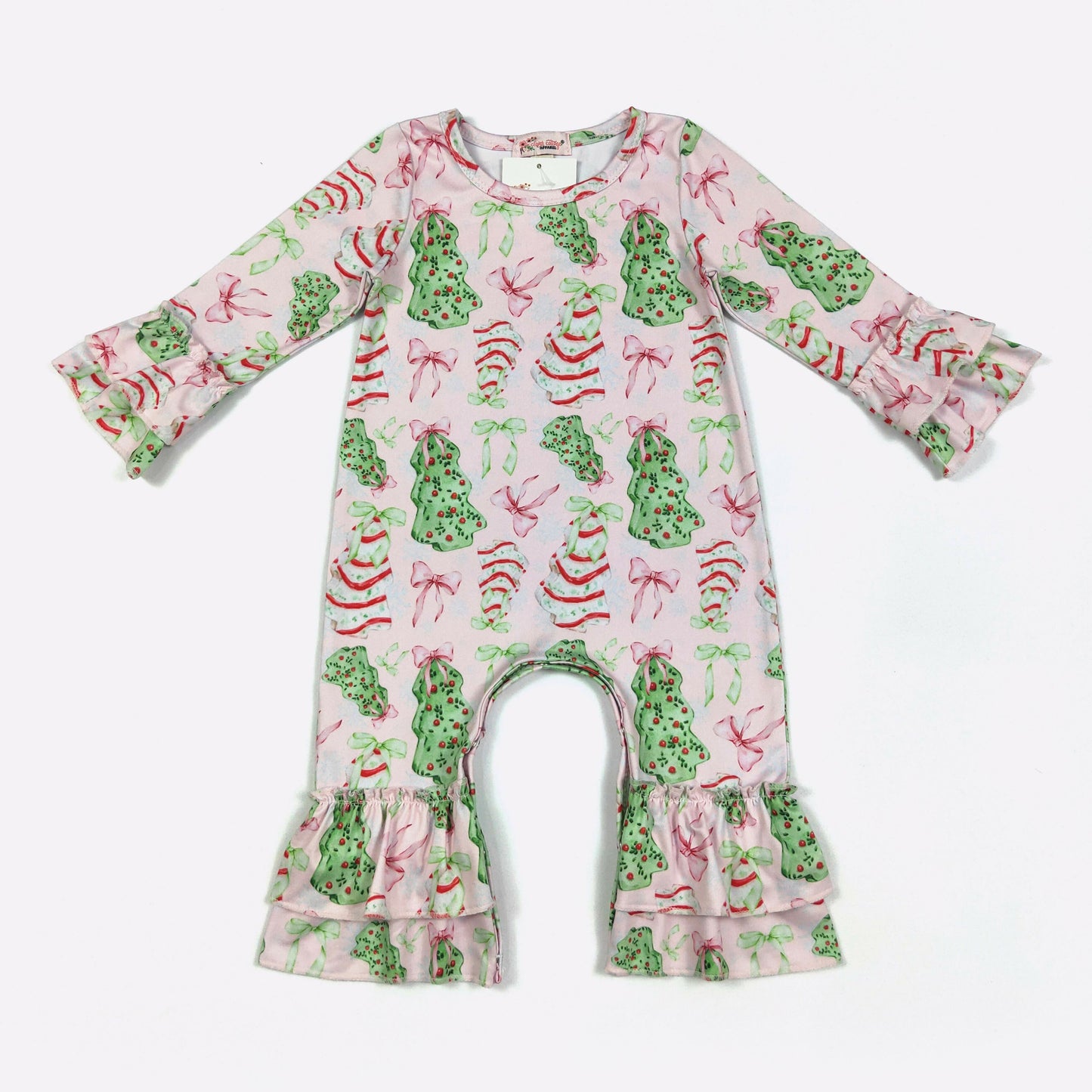 Pink Sweet Treats Girls Ruffle Romper