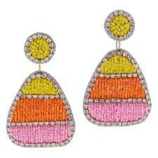 Beaded Candy Corn Earrings