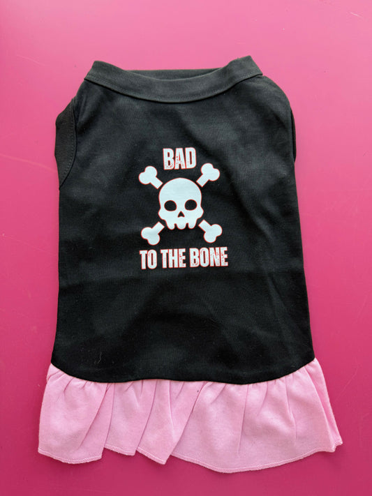 Dog Outfit Dress Bad to the bone