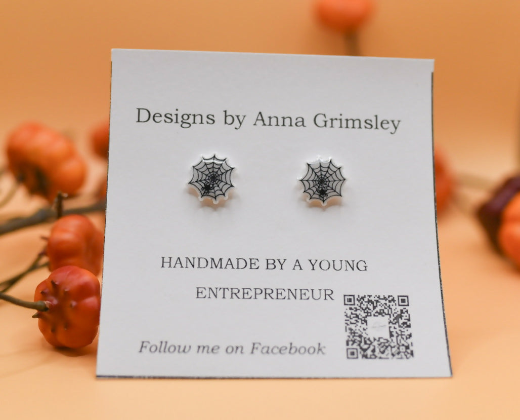 Halloween Spiderweb Earrings