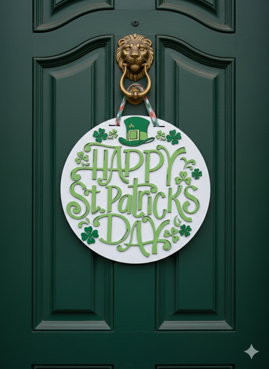 Happy St. Patrick's Day – 3D Layered Door Hanger