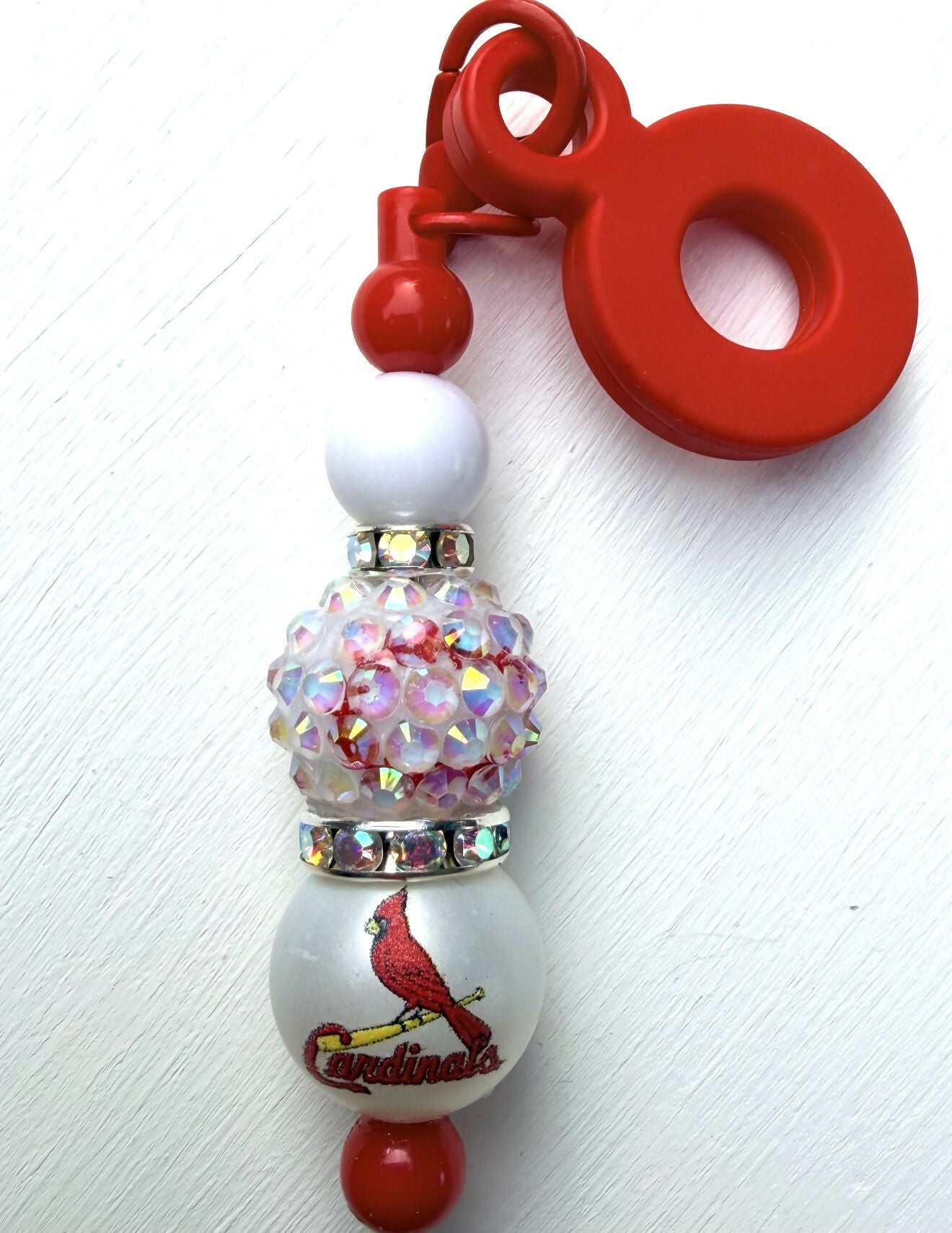 Baseball Fan Straw Charm