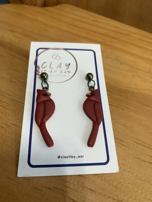 Cardinal Earrings