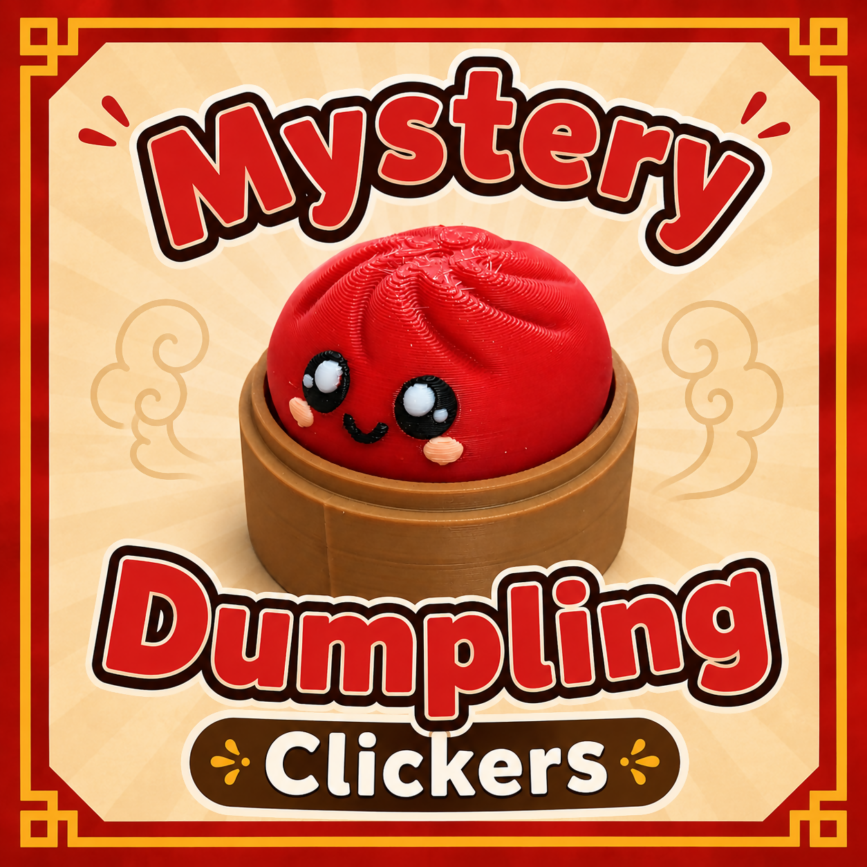 Mystery Dumpling – Pressable Fidget Clicker (Rainbow Mystery)