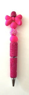 Pink Bow Beaded Pen
