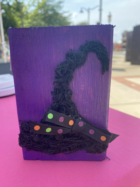 Purple Block Witch Hat