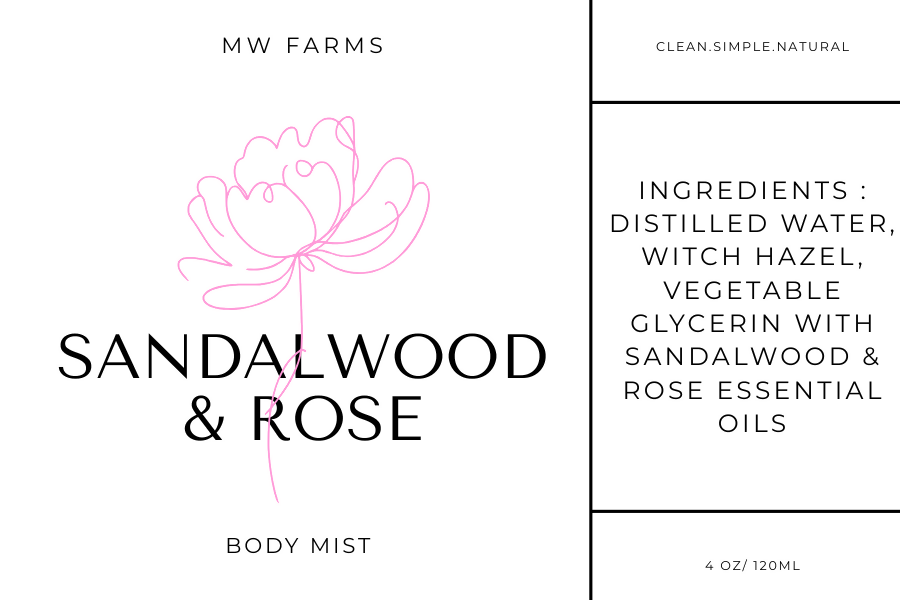 Sandalwood & Rose Body Spray