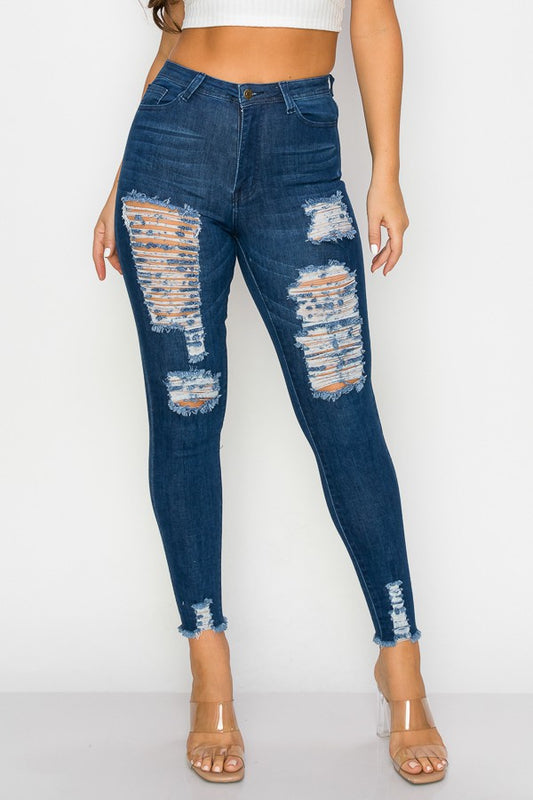 Dark Distressed Jeans