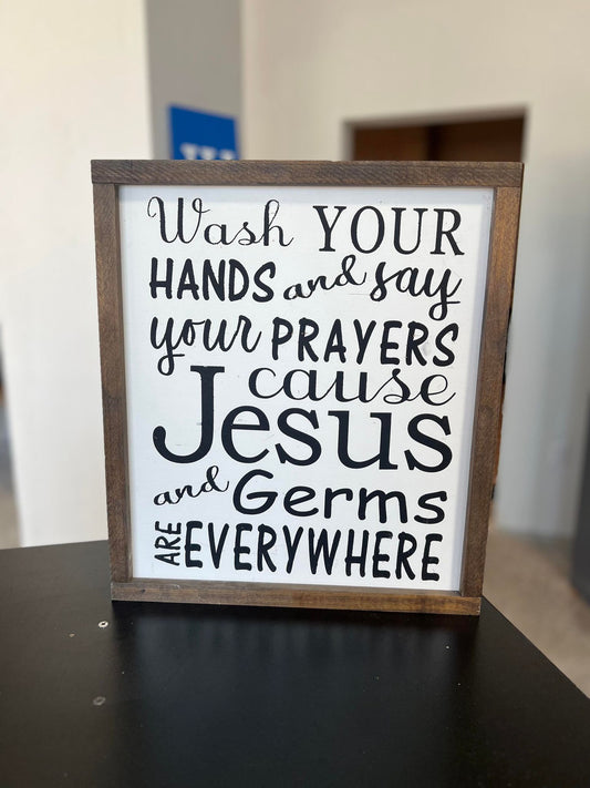 Jesus and Germs Sign