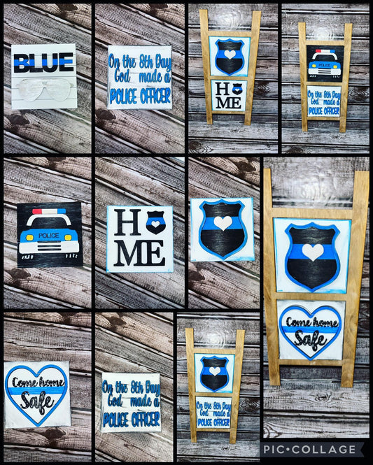 Blue Line Theme Interchangeable squares