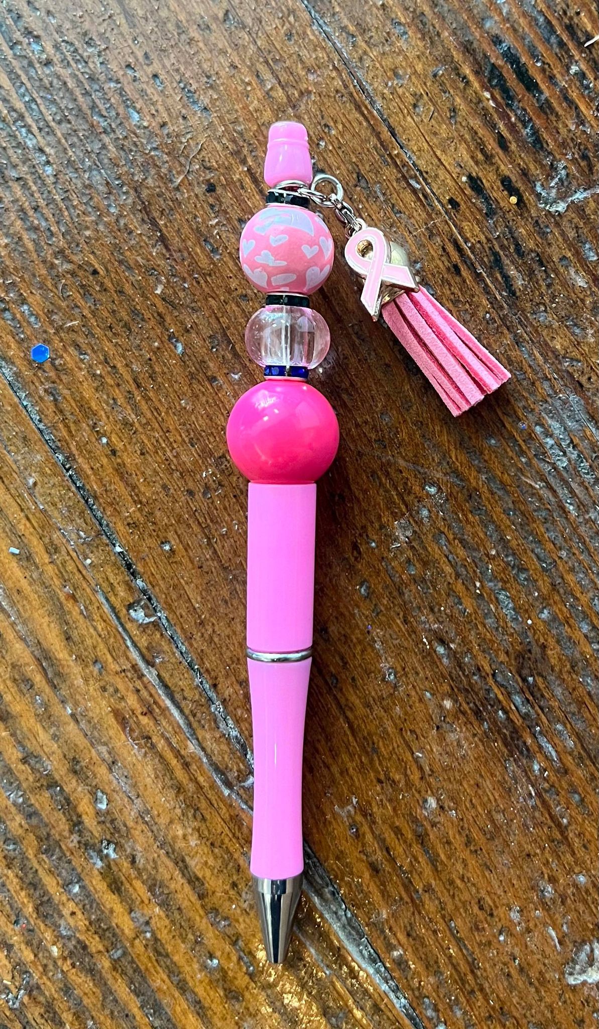 Breast Cancer Awareness Beaded Pen