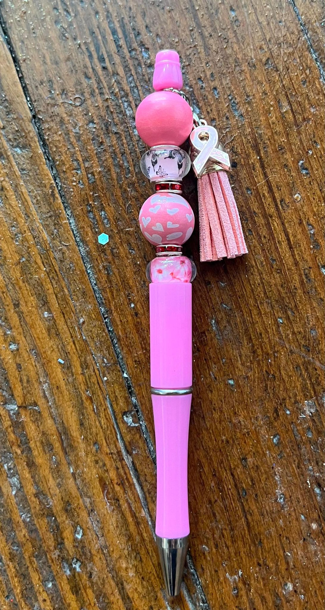 Breast Cancer Awareness Beaded Pen