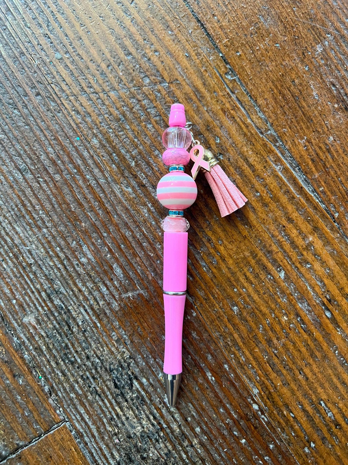 Breast Cancer Awareness Beaded Pen