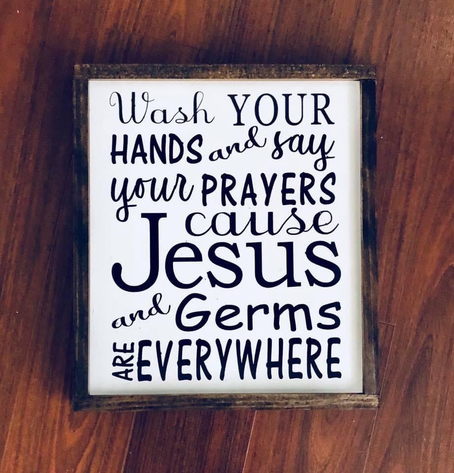 Jesus and Germs Sign