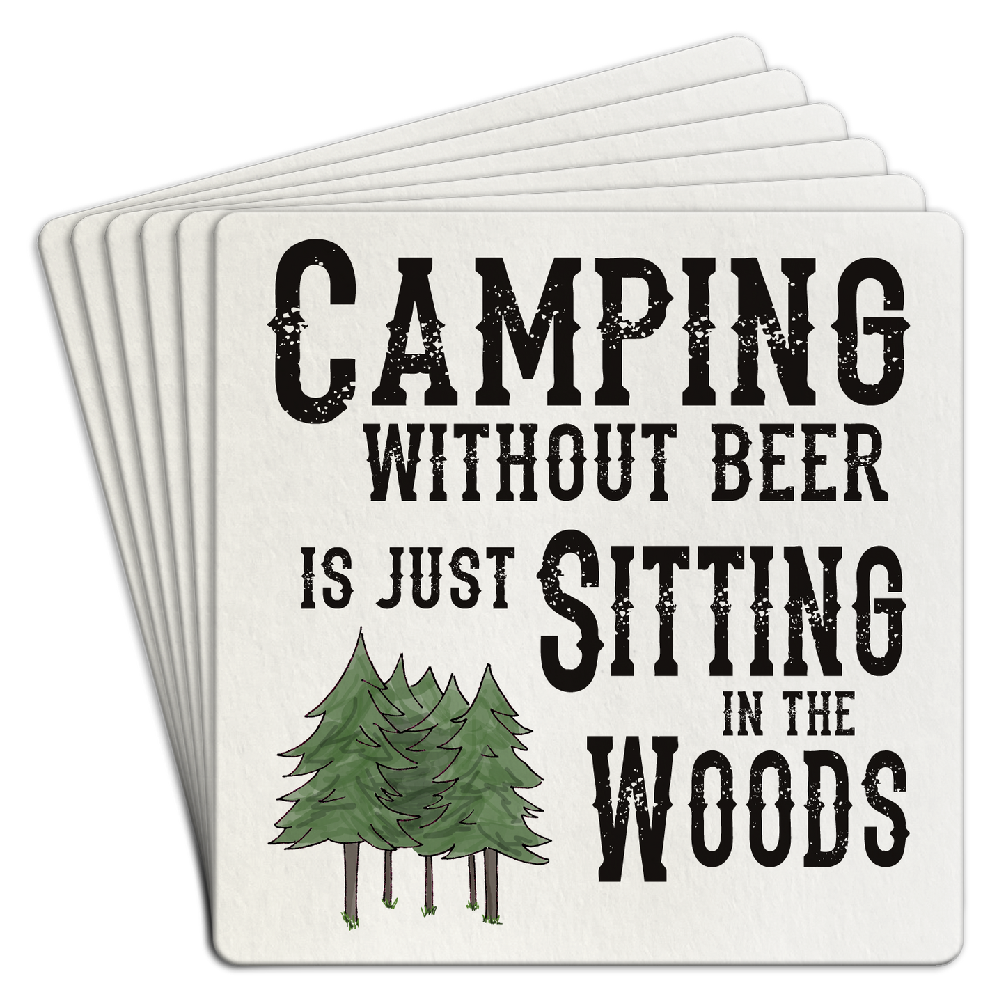 Camping without Beer Coaster