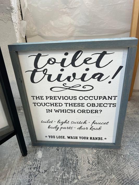 Toilet Trivia Sign