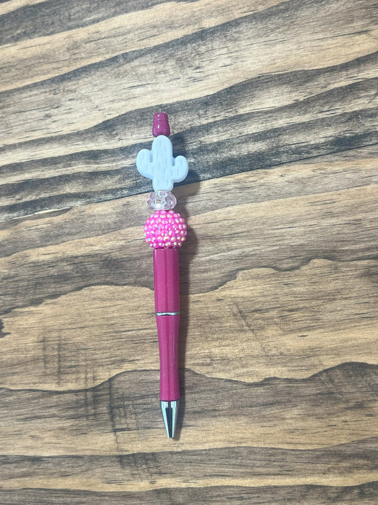 Cactus Silicon Beaded Pens