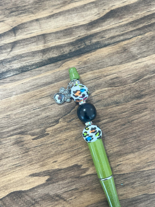 Paw Print Charm Beaded Pen