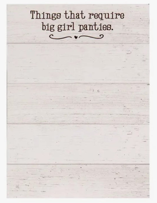 Big Girl Panties Mini Notepad
