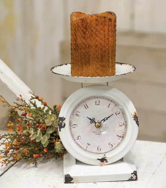 Farmhouse Old Town Scale Clock