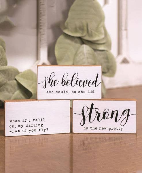 Strong Is The New Pretty Block, 3/Assorted